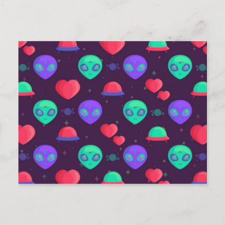 Kawaii Aliens Postcard