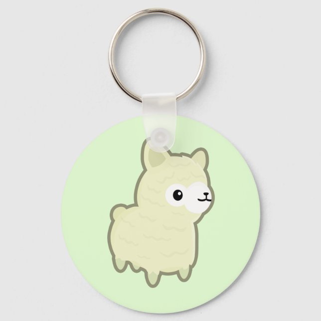 Kawaii alpaca key ring (Front)