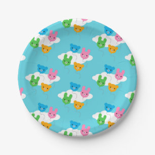 Kawaii Animal Balloons Paper Plate