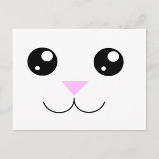 Kawaii Animal Face Postcard