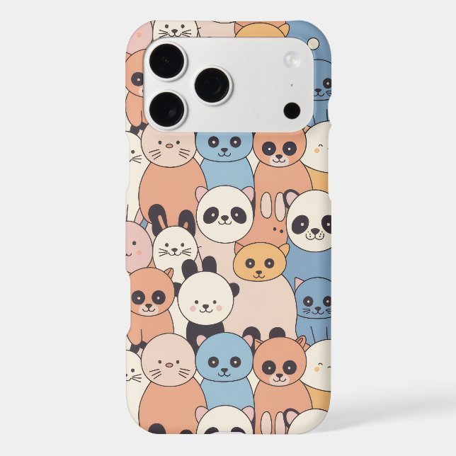 Kawaii Animal iPhone 17 Case (Back)