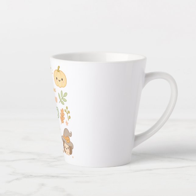 Kawaii Animal Latte Mug – Custom Name Cute Coffee  (Right)