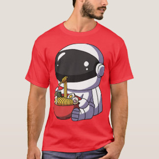 Kawaii Anime Astronaut Asian Noodles Japanese Rame T-Shirt