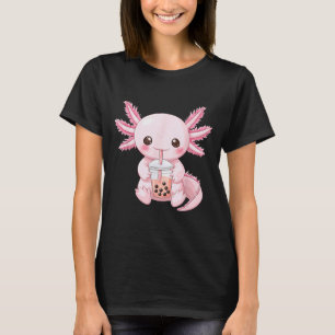 Kawaii Anime Axolotl Boba T-Shirt