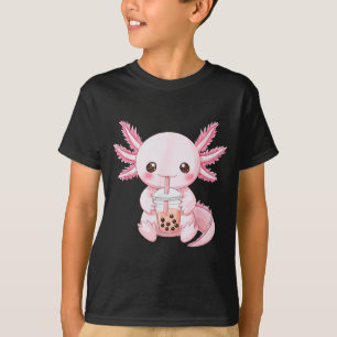 Kawaii Anime Axolotl Boba  T-Shirt