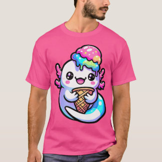 Kawaii Anime Axolotl Love Funny Girl Mexican Salam T-Shirt