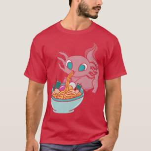 Kawaii Anime Axolotl Ramen Bowl 557 T-Shirt