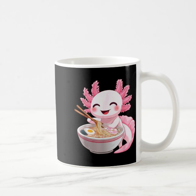 Kawaii Anime Axolotl Ramen  Coffee Mug (Right)