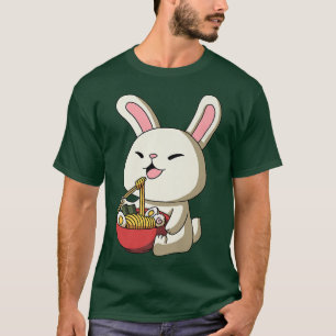 Kawaii Anime Bunny Rabbit Asian Noodles Japanese R T-Shirt