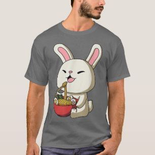 Kawaii Anime Bunny Rabbit Asian Noodles Japanese R T-Shirt