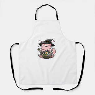 Kawaii Anime Cat Cute Ramen Halloween Kids   Apron