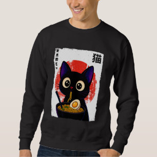 Kawaii Anime Cat Ramen Funny Graphic Tees Men Wome