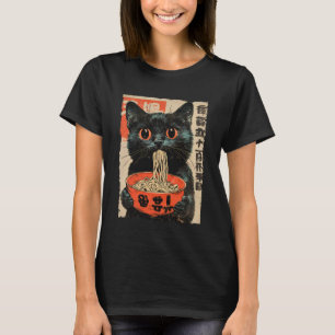 Kawaii Anime Cat Ramen Japanese Cat Long Sleeve T-Shirt