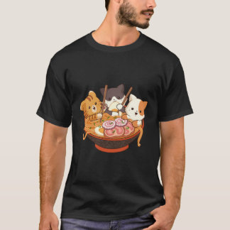 Kawaii Anime Cats Otaku Japanese Ra Noodles T-Shirt