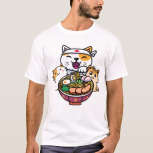 Kawaii Anime Cats Otaku Japanese Ramen Cute Gift T-Shirt