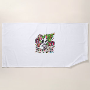 Kawaii Anime Frenchie Christmas Funny Dog Beach Towel