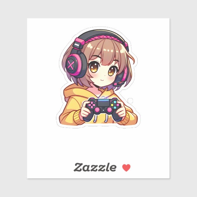 Kawaii Anime Gamer Girl (Sheet)