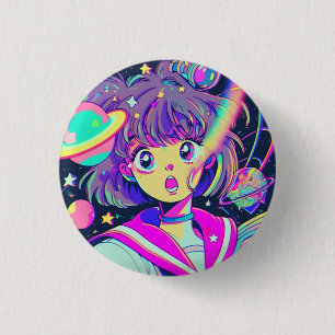 Kawaii Anime Girl Button