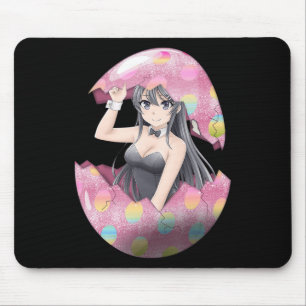 Kawaii Anime Girl Easter Bunny Egg Cute Waifu East Mouse Mat