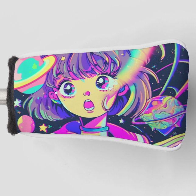 Kawaii Anime Girl Golf Head Cover (Front)