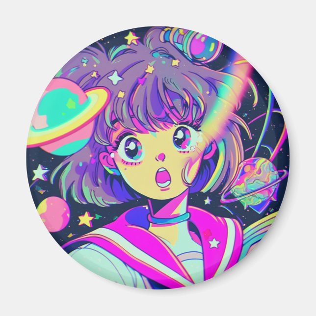 Kawaii Anime Girl Magnet (Front)