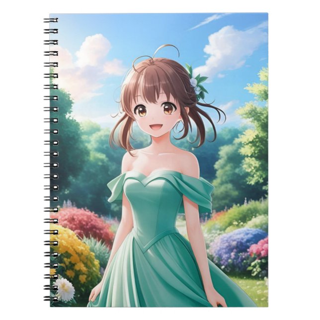 Kawaii Anime Girl Notebook (Front)