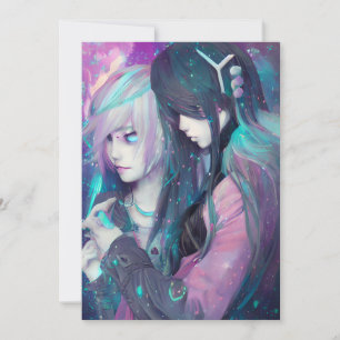 Kawaii Anime Graphic  Invitation
