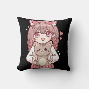 Kawaii Anime Kawaii Cat Lover Otaku Cushion