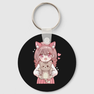 Kawaii Anime Kawaii Cat Lover Otaku  Key Ring