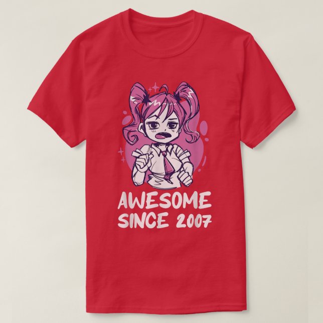 Kawaii Anime Merch 15 Birthday Girl 15 Years Old B T-Shirt (Design Front)