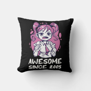 Kawaii Anime Merch th Birthday Girl  Years Old Bor Cushion