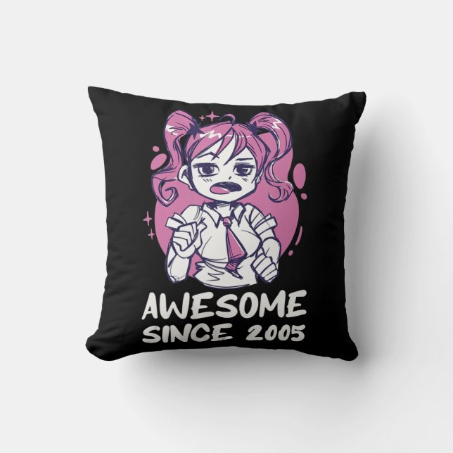 Kawaii Anime Merch th Birthday Girl  Years Old Bor Cushion (Front)