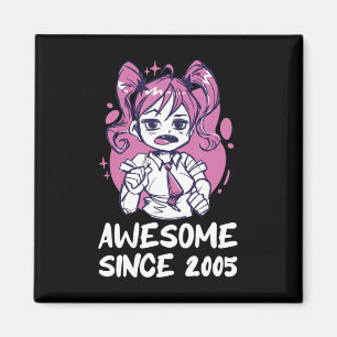 Kawaii Anime Merch th Birthday Girl  Years Old Bor Magnet