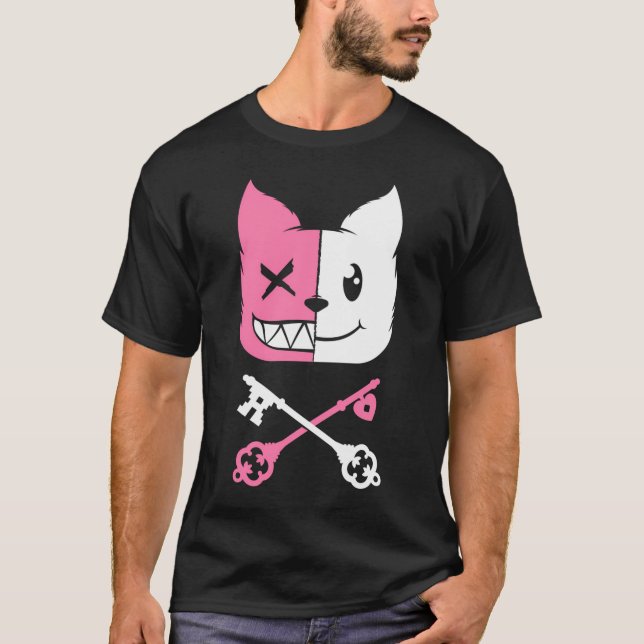 Kawaii Anime Neko Girl Yandere Menhera Chan Pastel T-Shirt (Front)