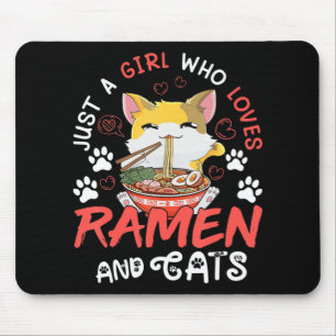Kawaii Anime Ramen Cat Japanese Food Girls Officia Mouse Mat