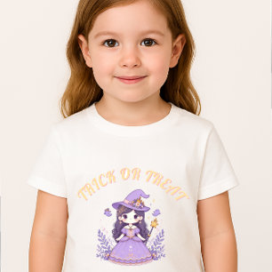 Kawaii Anime Witch Halloween Shirt for Kids   Magi