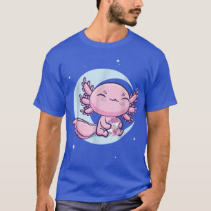 Kawaii Aolotl Strawberry Milk Shake Moon Japanese  T-Shirt