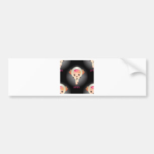 kawaii aries bumper sticker