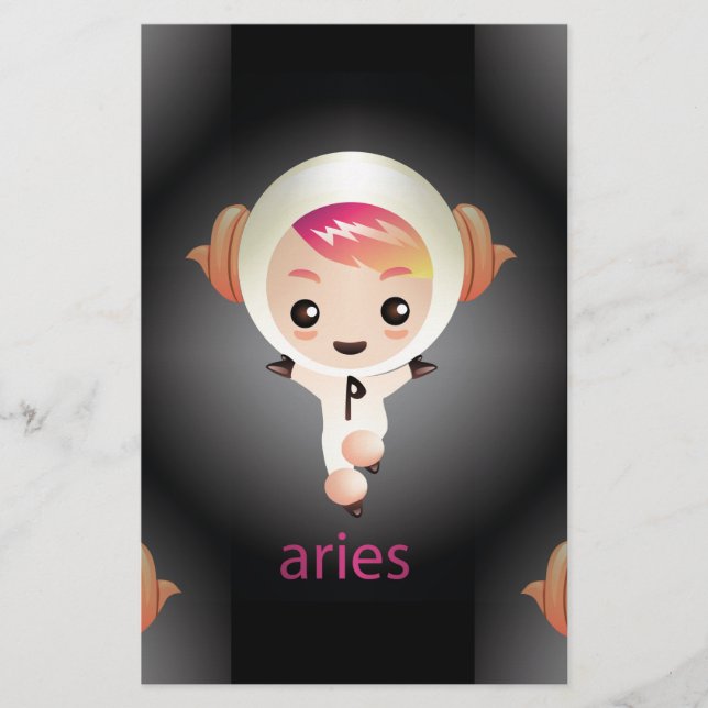 kawaii aries stationery (Front)