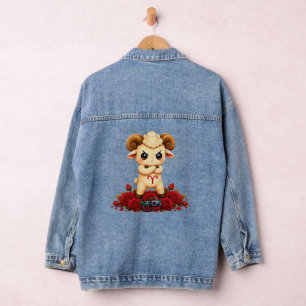 Kawaii Aries Zodiac Neos Denim Jacket