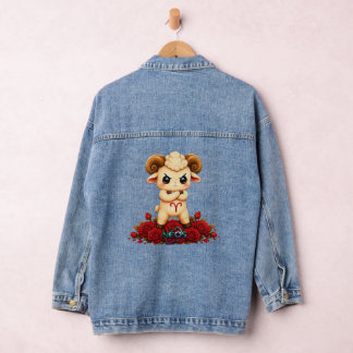 Kawaii Aries Zodiac Neos Denim Jacket