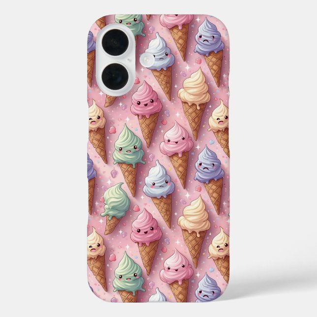 Kawaii Art Ice Cream Cones Case-Mate iPhone Case (Back)