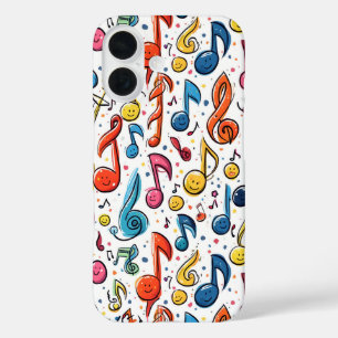 Kawaii Art Musical Notes Abstract iPhone 16 Case