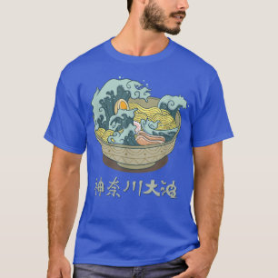 Kawaii Artistic Ramen Great Wave Off Kanagawa T-Shirt