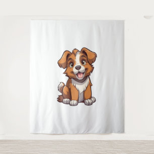 Kawaii Australian Shepherd Puppy   Tapestry