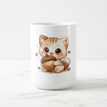 Kawaii Autumn Acorn Kitty – Cute Fall Cosy Cat