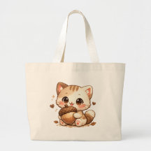 Kawaii Autumn Acorn Kitty – Cute Fall Cosy Cat