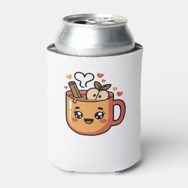 kawaii autumn tea Classic T-Shirt Can Cooler (Can Front)