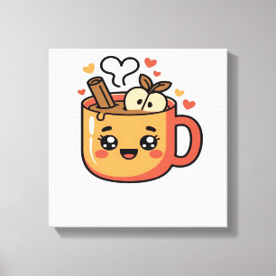kawaii autumn tea Classic T-Shirt Canvas Print