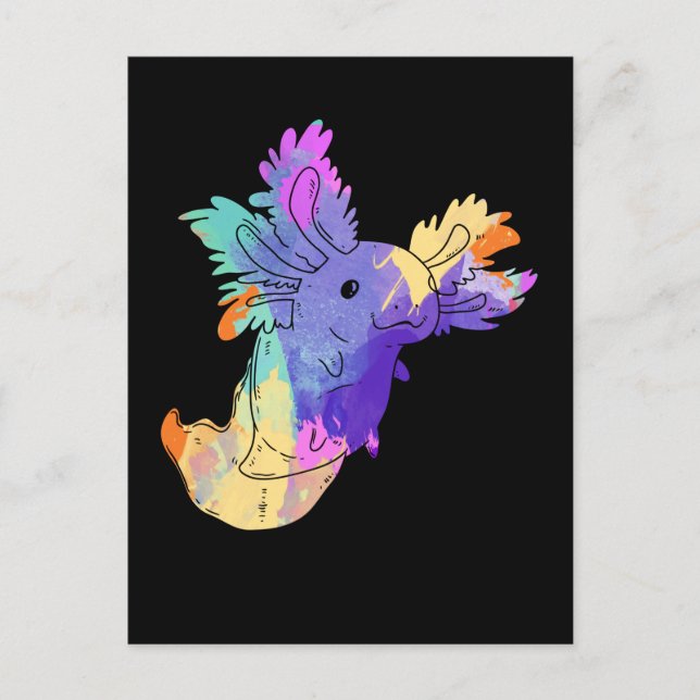 Kawaii Axolotl Amphibian Lover Postcard (Front)